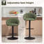 Swivel Upholstered Adjustable Height Counter Stool with Metal Frame-186808803