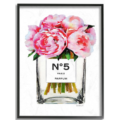 « mode stylisé fleur rose », impression