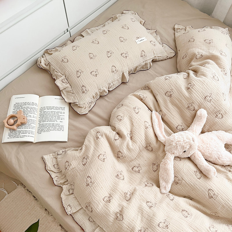 Cute Muslin Cotton Kids Pillowcase