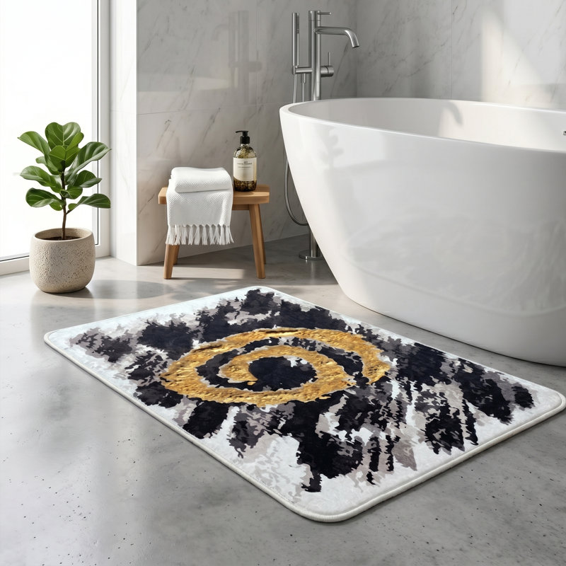 Neutral Modern 1-Piece Bath Mat