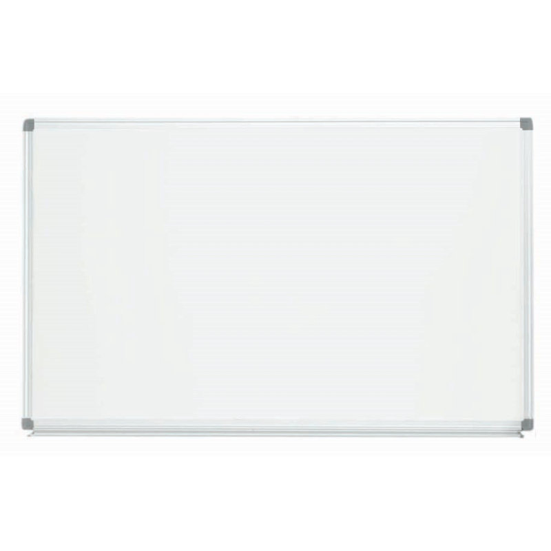 Tableau blanc mural, Blanc très luisant, Aluminium anodisé satiné clair, H 2 po x l 3 po