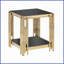 Table basse en acier inoxydable doré Glam - Plateau en verre trempé facile à nettoyer pour le salon et amp; Chambre à coucher-121048559-121048558