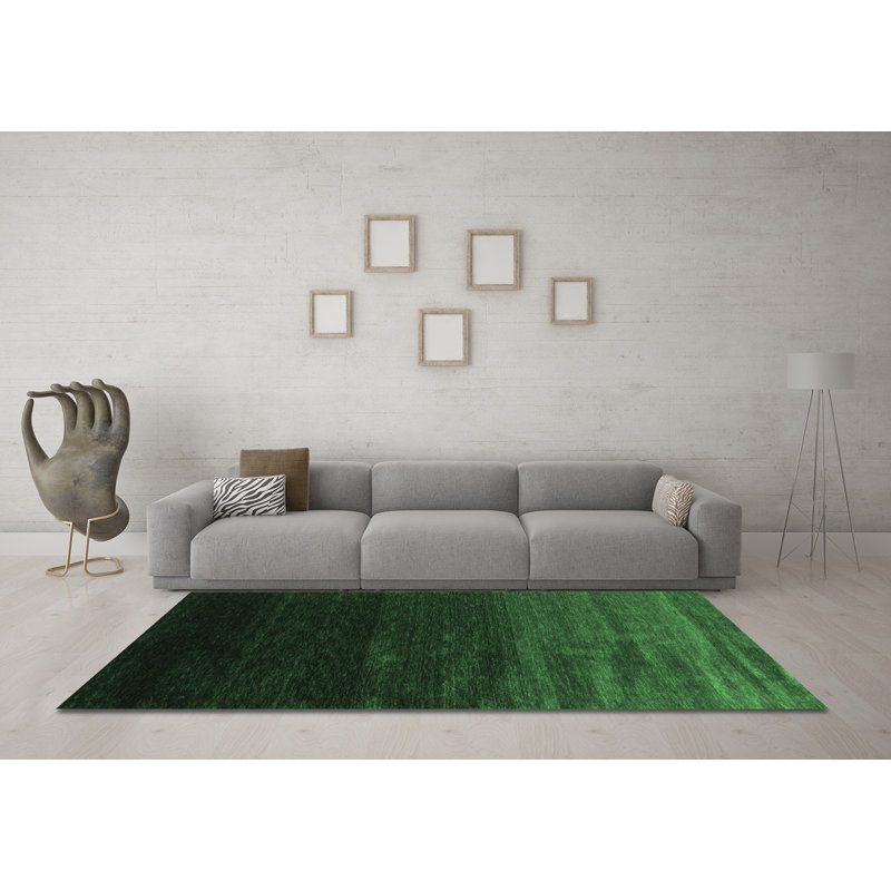 Washable Abstract Indoor Rug, Round 7'
