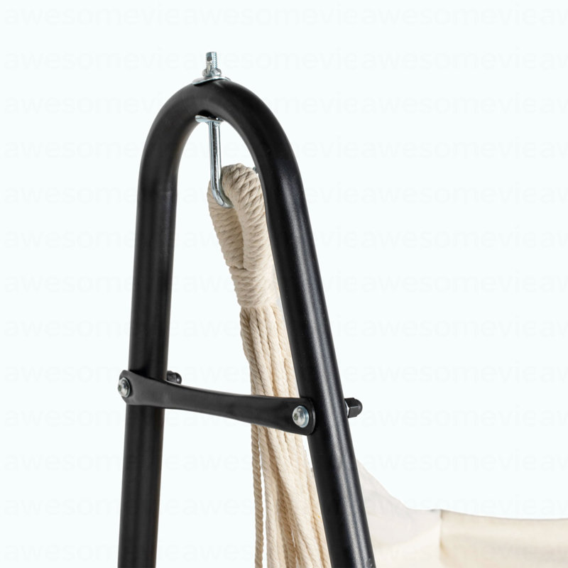Chaise de hamac pour l'extérieur avec support en U Outsunny, Noir