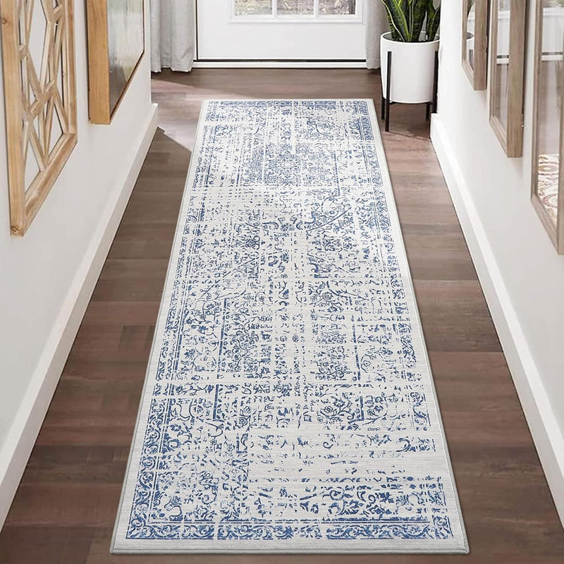 Hallway Runner Rug 2x6 - Black Kitchen Rugs Non Slip Washable Soft Touch Carpet Runner Rug Stylish Rug Runner Home Kitchen