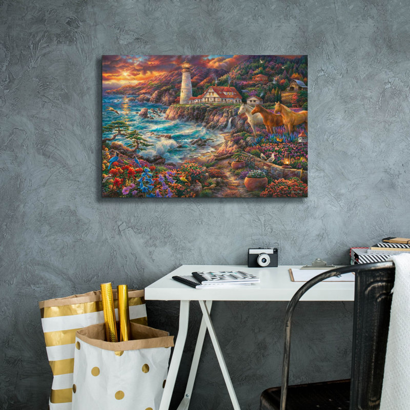 «Edge Of Destiny» par Chuck Pinson, art mural sur toile, H 18 po x l 26 po x P 0,75 po