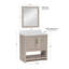Coiffeuse 30 po avec miroir Stovall-537844308