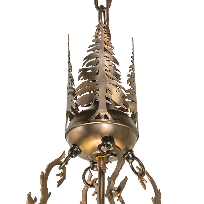 34" Wide Bear At Lake Inverted Pendant