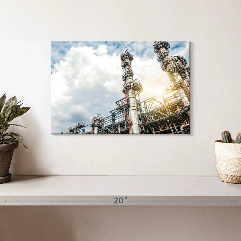 Oil Refinery Plant, 8" H x 12" W