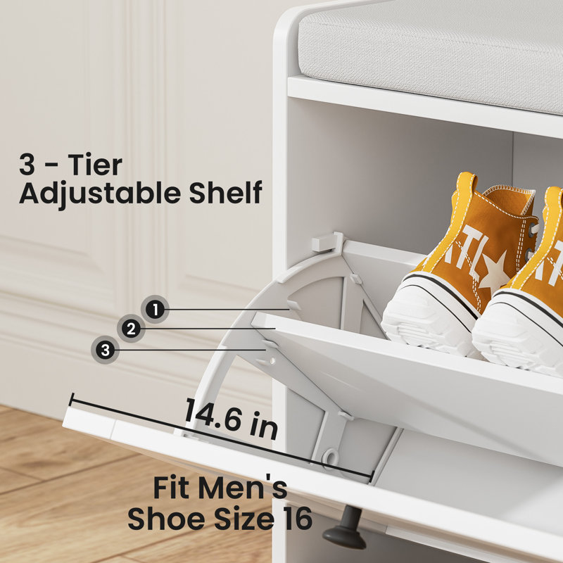 Entryway Bench With Shoe Hemnes White Shoe Cabinet RichYa White