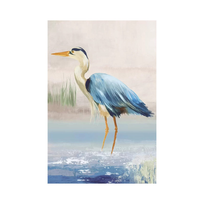 Heron On The Beach Ii by Aimee Wilson - Wrapped Canvas Painting, 66.04 cm H x 45.72 cm W x 3.175 cm D