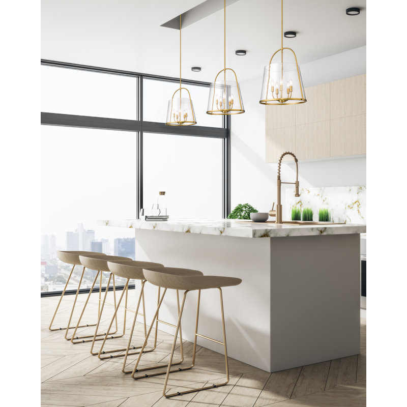 Royalston 5 - Light Unique/Statement Pendant, Modern Gold