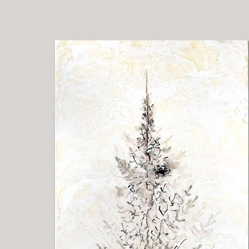 «Monoscape X» par Karen Biery - reproduction d'art, H 16 po x l 8 po, Toile tendue