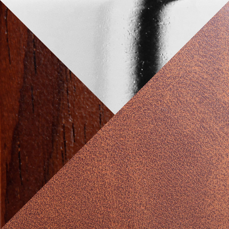 Tabouret de comptoir, Brown Seat/Brown Frame