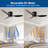 52" Flush Mount Ceiling Fan Without Light-201561171