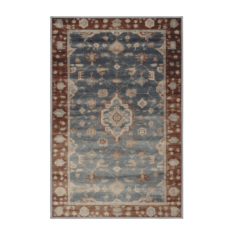 Tapis gris lavable à la machine, Rectangulaire 3 pi x 5 pi