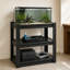 Support d'aquarium à hauteur réglable de 34 po à 3 niveaux avec tablettes de rangement, support d'aquarium en métal pour aquarium de 20 à 30 gallons, noir-1297511668