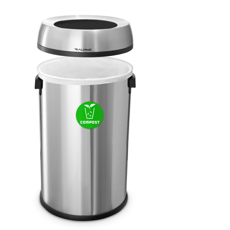 17 Gallon Stainless Steel Open Top Compost Station