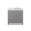 Meuble-lavabo simple 36 po avec quartz blanc Dazzle Caroline Parkway-129467959-129467961