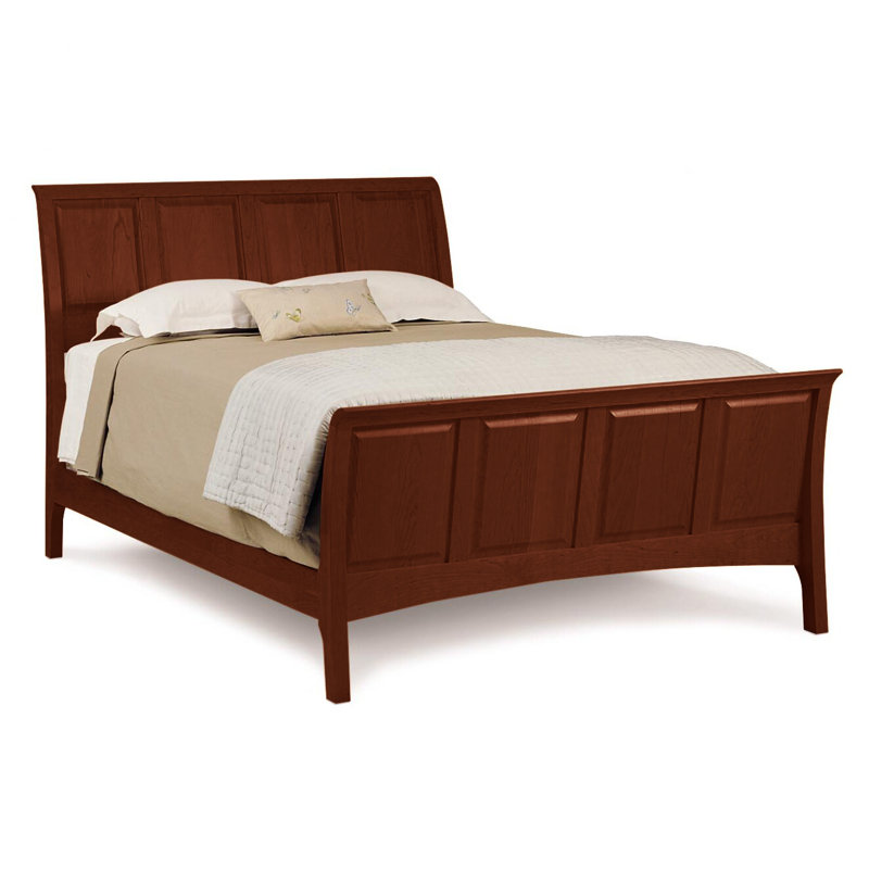 Sarah Solid Wood Bed, Cognac Cherry, Full, 45"