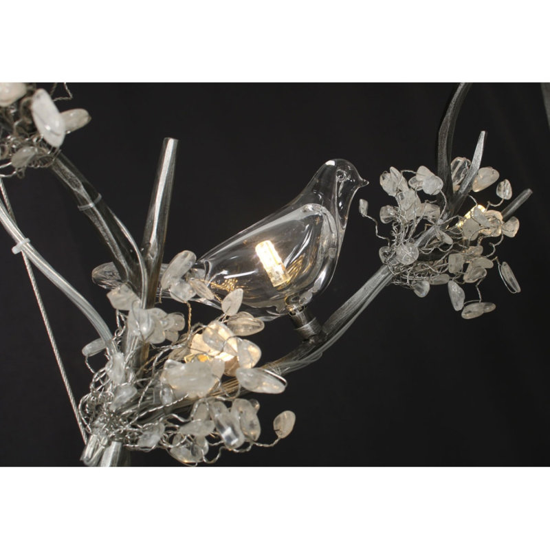 Lustre suspendu ocre clair Eda Ka, Or antique, Ambré, 58" Width x 22" Length x 16" Height