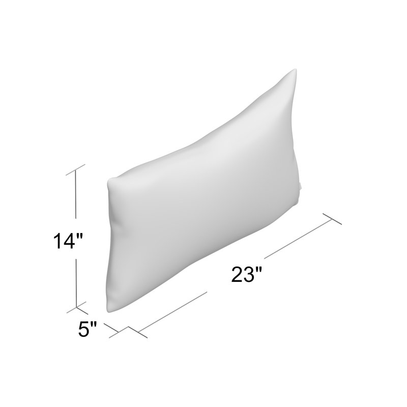 Coussin lombaire, H 14 po x l 23 po x P 5 po