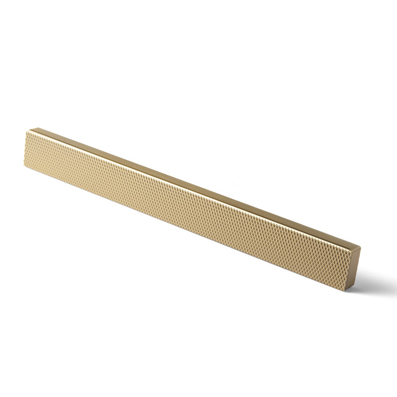 Diamant - Poignée d'armoire longue à motifs, 5", Bronze champagne