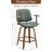 Toriano Modern Faux Leather Swivel Counter Stools With Arms-117328010