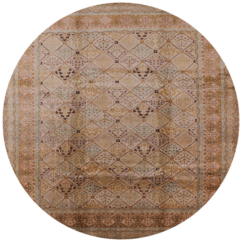 Tapis oriental beige, Rond 4 pi