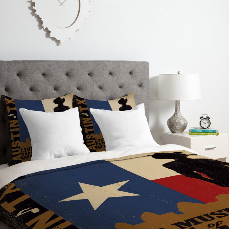 Ensemble de housse de couette Austin, Housse de couette pour grand lit et 2 taies décor