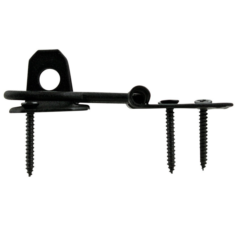 3-Inch Black Wrought Iron Hasp Door Lock