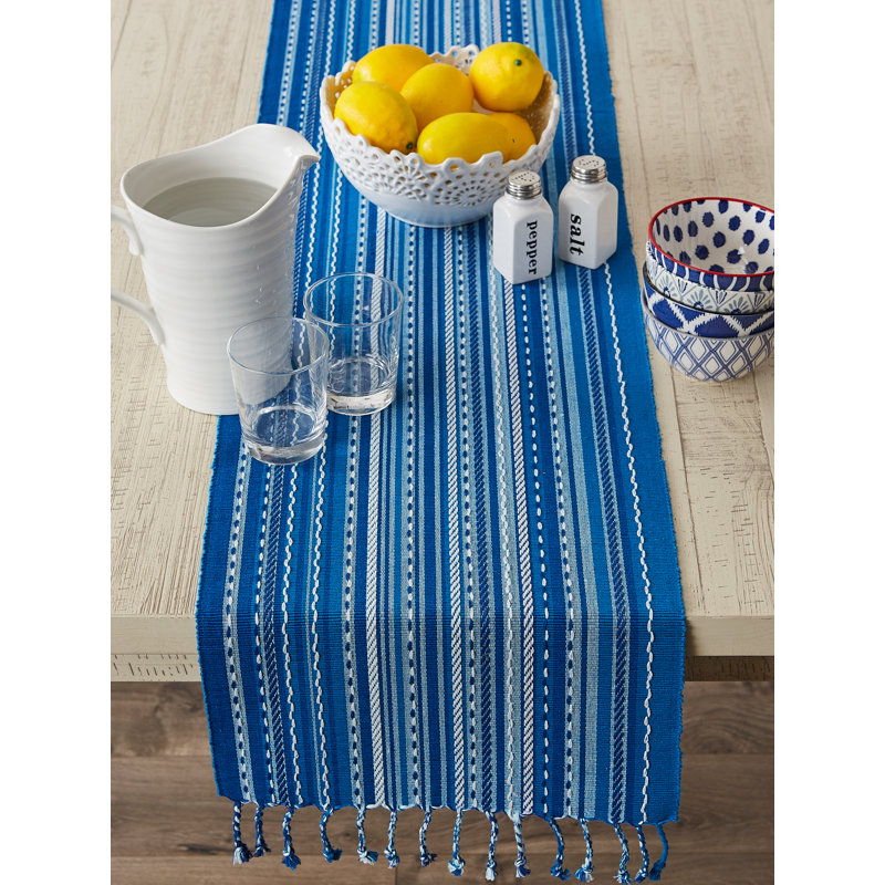 Striped 100% Cotton Table Runner
