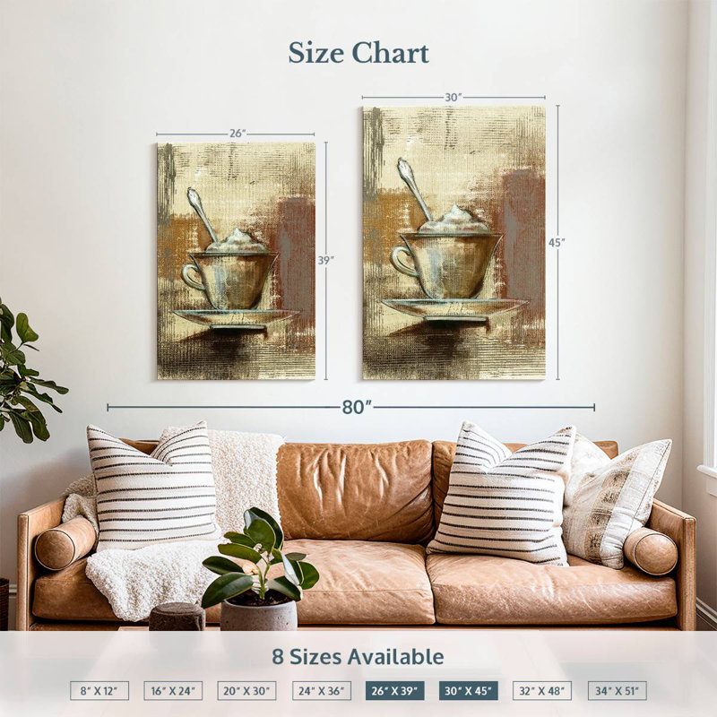 Yarlin Cafe Classico III Neutral, 39" H x 26" W