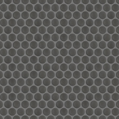 Gotham Penny Round White 9-3/4" x 11-1/2" Porcelain Mosaic Floor and Wall Tile