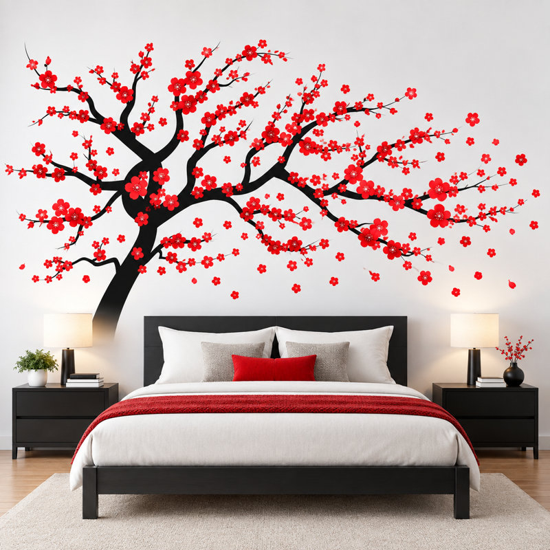 Plants & Flowers Non-Wall Damaging Wall Decal, Scheme A