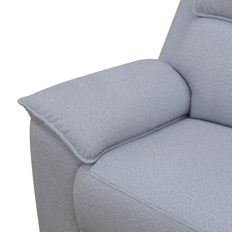 122.5" 4-Piece Lambswool Power Reclining Living Room Sofa with Wireless Charger
