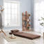 Canapé ajustable, 14 sections, 5 positions inclinables, lit pliable, surface, rembourrage en lin, structure en métal, oreiller, dortoir, utilisation en appartement