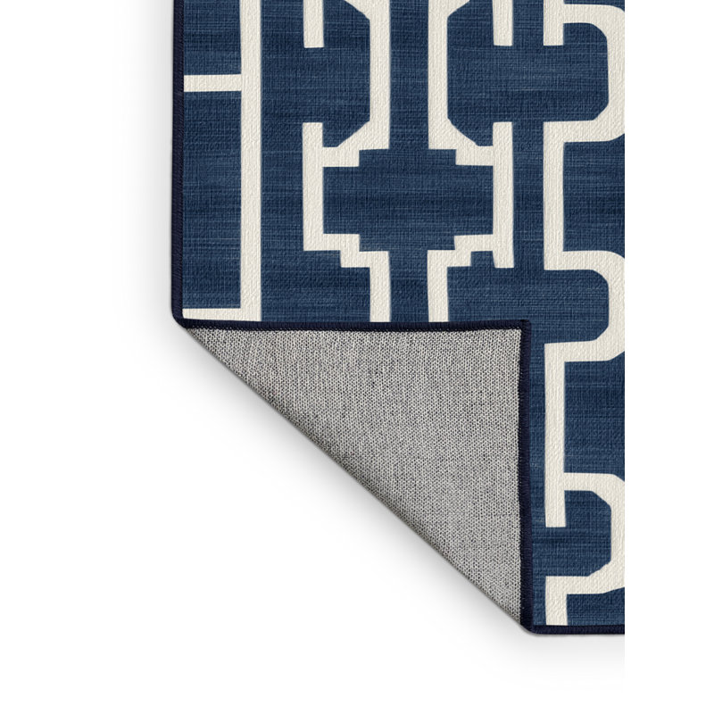 Machine Washable Trellis Grey Area Rug, Round 4'