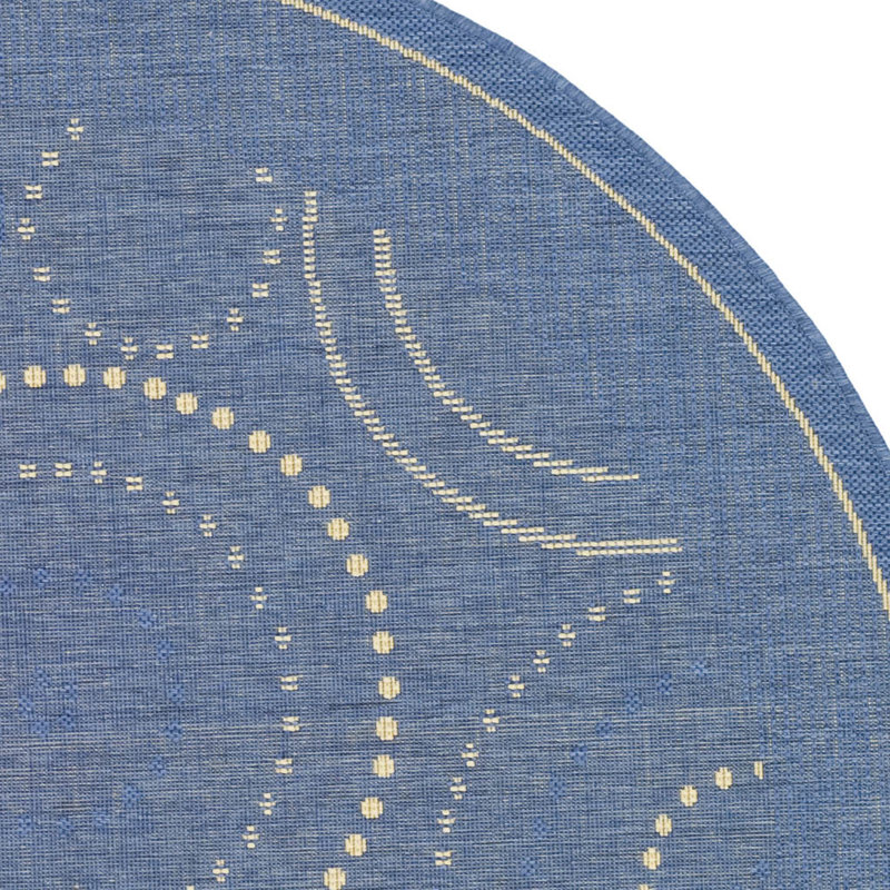 Anjeli Performance Geometric Indoor/Outdoor Area Rug, Round 7'10"
