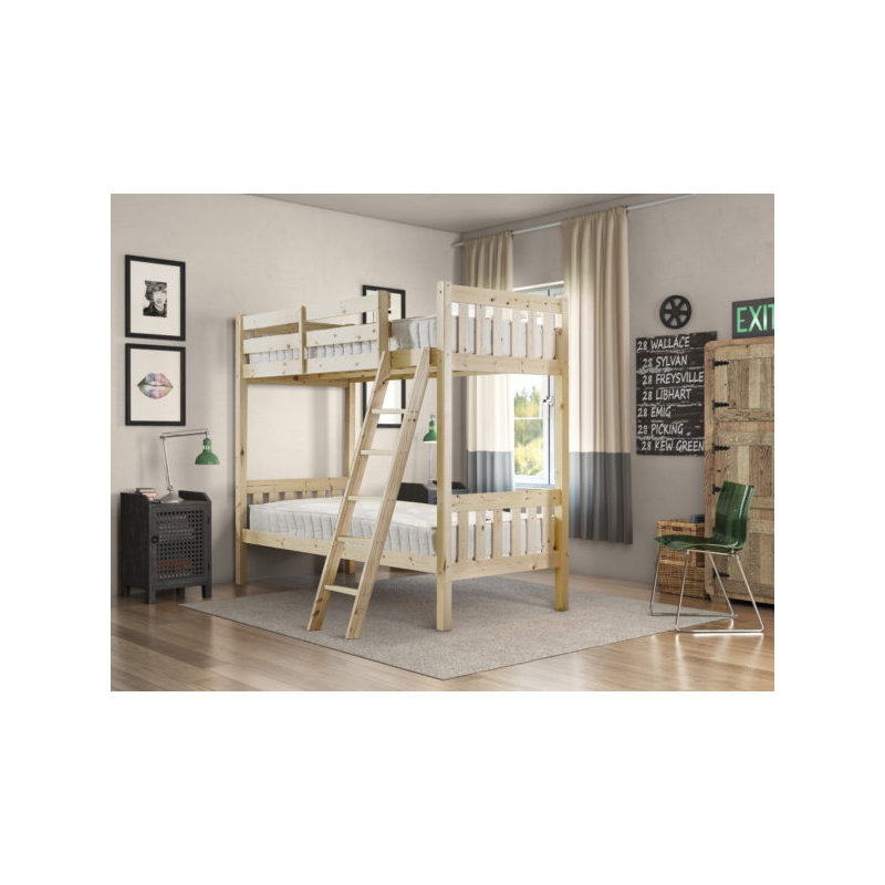 Eggen Bunk Bed with Built-in Ladder Included, Small Single (2'6)