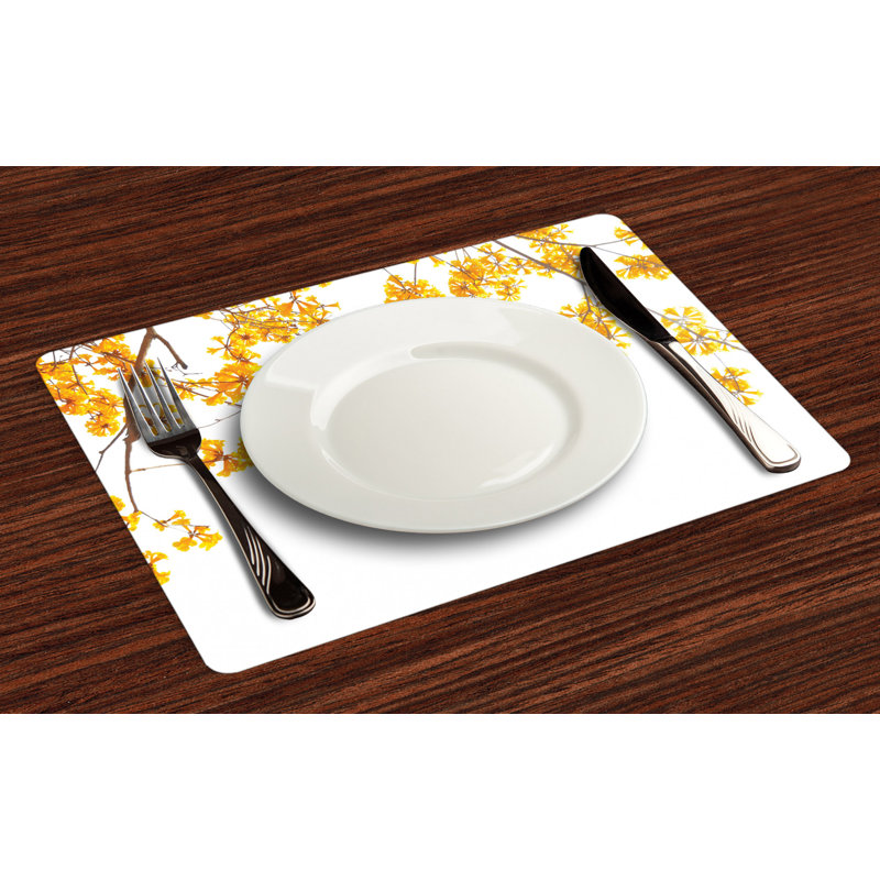 Polyester Floral Rectangle Placemat