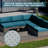 9 Piece 5 Inch Outdoor Cushions For Patio Furniture-326837447
