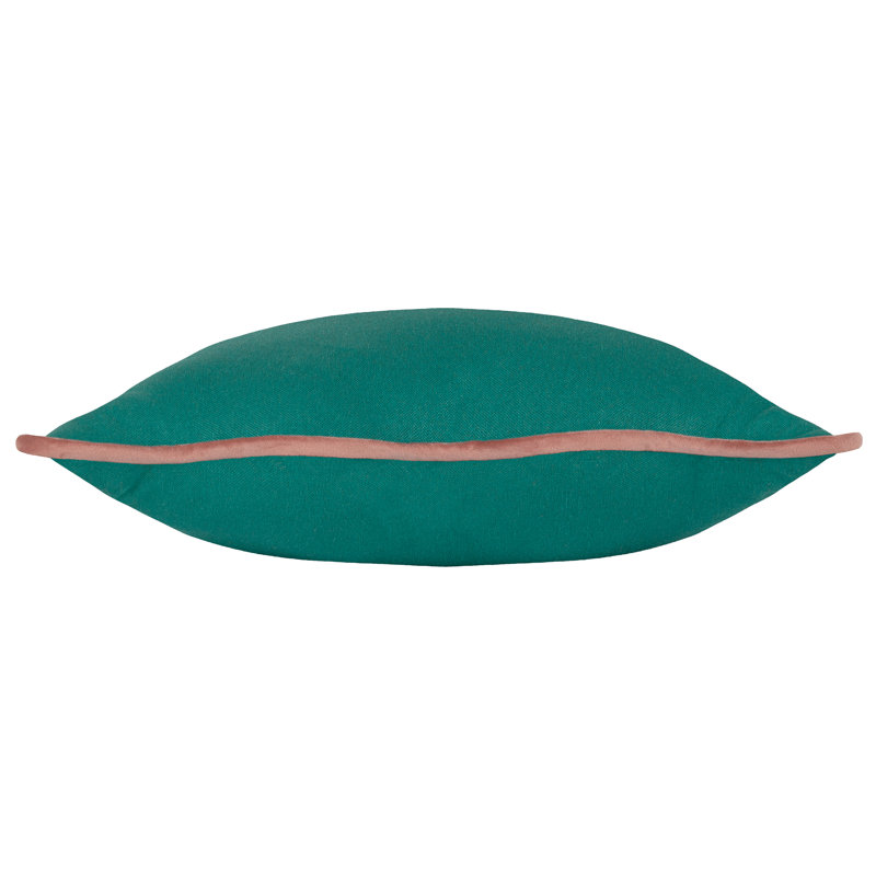 Square Cushion, Green/Pink
