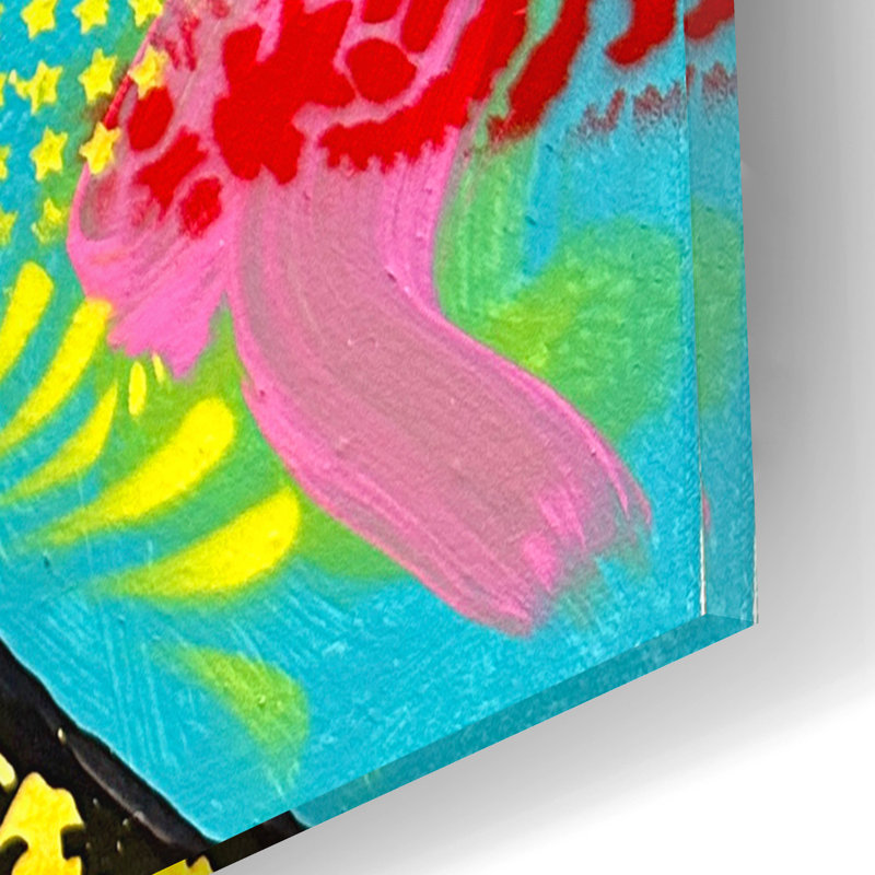 Art mural en verre «Did That Tree Just Wave At Me» par Dean Russo, H 16 po x l 12 po x P 0,13 po