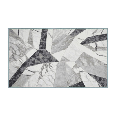 Machine Washable Blue Area Rug