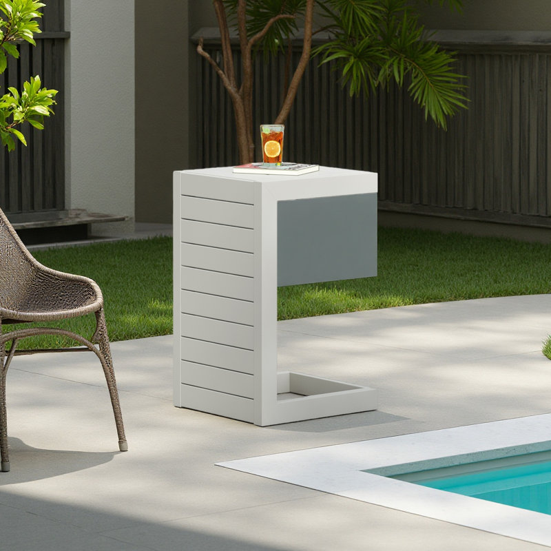 Table en forme de C, Blanc