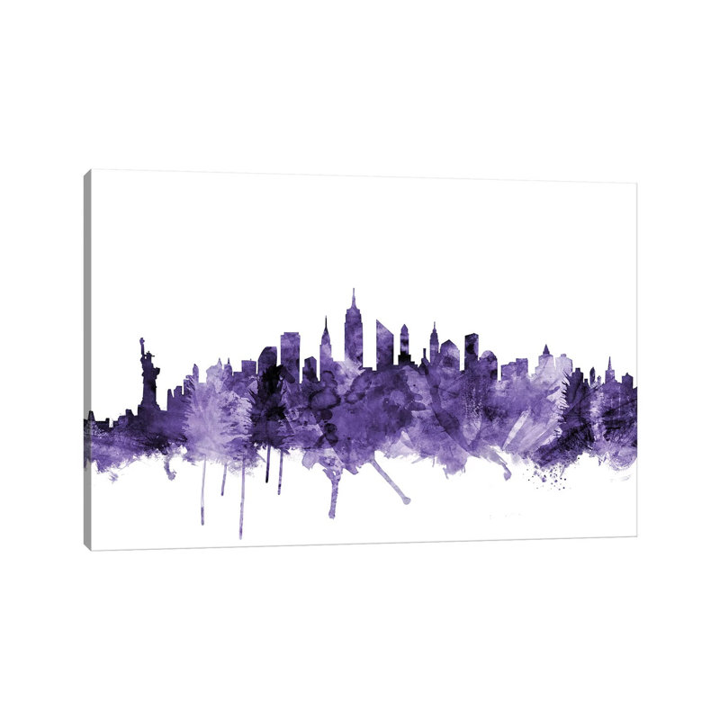 New York City Skyline I by Michael Tompsett - Wrapped Canvas Gallery-Wrapped Canvas Giclée, 20.32 cm H x 30.48 cm W