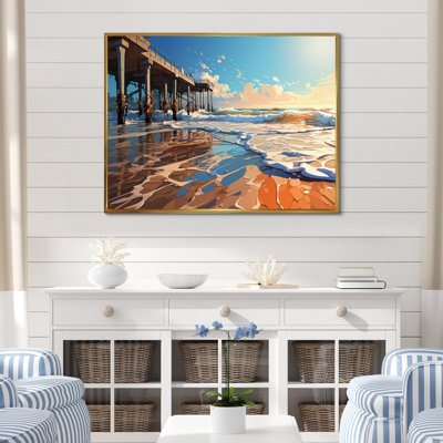 Pier Abstract Pier An II - Coastal Pier Canvas Prints