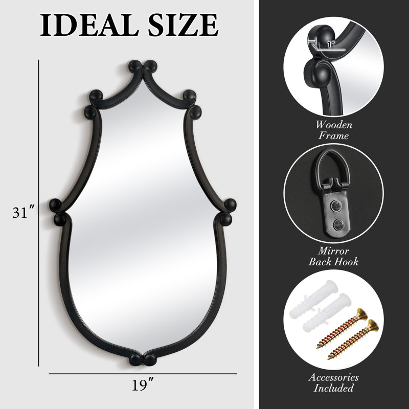 Miroir mural en bois (ensemble de 2), 32 po x 20 po