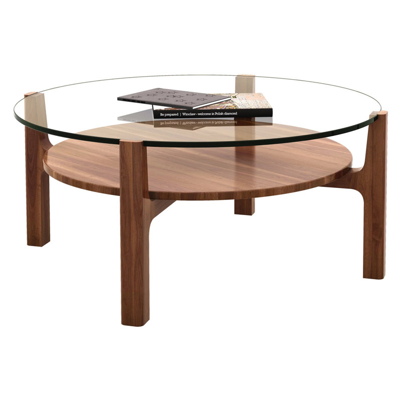 Table basse Soho - Ronde, noyer